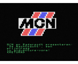 De Nachtwacht (1986, MSX, Radarsoft)