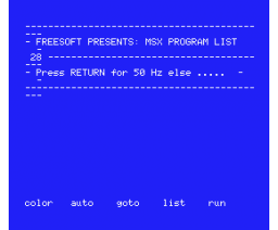 MSX Program List (1995, MSX2, Freesoft Club)