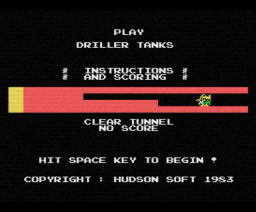 Driller Tanks (1984, MSX, Hudson Soft)