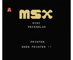 Rekenblad (1986, MSX, PBNA)