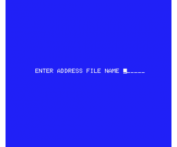 MSX Address Master (1985, MSX, James Ralph)