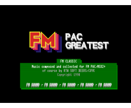 FM PAC Greatest (1990, MSX2, RTW Soft)