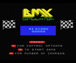 BMX Simulator (1986, MSX, Codemasters)