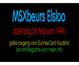 Sunrise Magazine 11 (1994, MSX2, Sunrise)