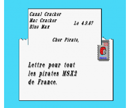 Canal Cracker (1987, MSX2, Blue Max)