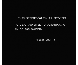 Demonstration Program FC-200 (1985, MSX, Goldstar)