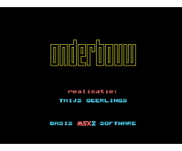 Onderbouw (1988, MSX2, Thijs Geerlings)