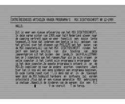 MSX DISKTYDSCHRIFT NR 12 (1989, MSX2, White Soft)