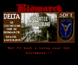 De Geschiedenis van de Bismarck (1995, MSX2, Delta Soft)