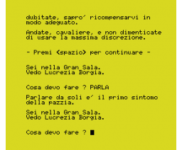 L'anello di Lucrezia Borgia (1985, MSX, Enrico Colombini, Chiara Tovena, Dinosoft)