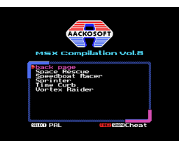 MSX Compilation Vol. 8 - Aackosoft (2016, MSX, AAMSX)