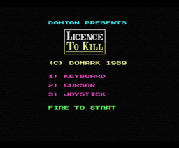 Licence To Kill (1989, MSX, Domark)