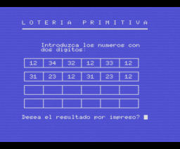 Lotería Primitiva (MSX, Manhattan Transfer)