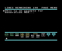 Video Titler and Display Program (1986, MSX, Anglosoft)