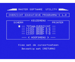 Unipakket Basis Onderwijs - Hulpprogramma's - Versie 1.0 (1988, MSX, MSW Master Software)