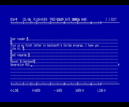 Aackoscribe (1986, MSX, MSX2, Aackosoft)