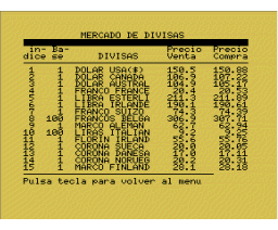 Mercado de Divisas (1986, MSX, Inforpress)