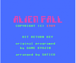 Alien Fall (1989, MSX2, Geimu Kiyoto)