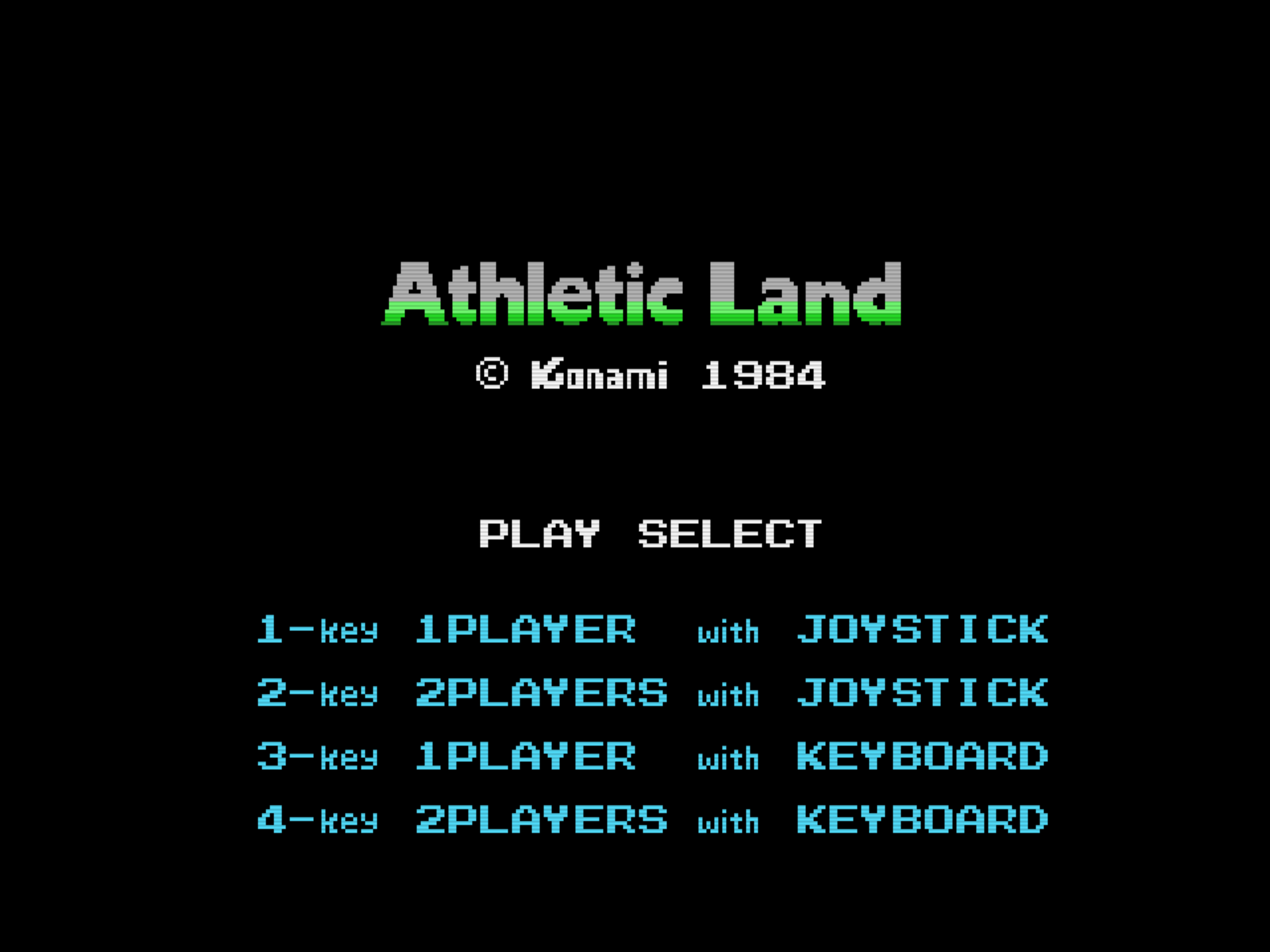 Select play. Джойстики на MSX. MSX плеер. MSX Player плейлисты. Konami Land.