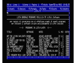Lista Programmi MSX (1996, MSX, MSX2, MSX2+, Turbo-R, Miri Software)