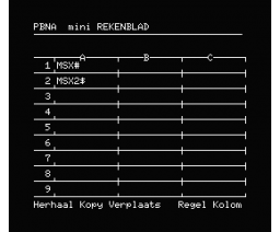 Rekenblad (1986, MSX, PBNA)