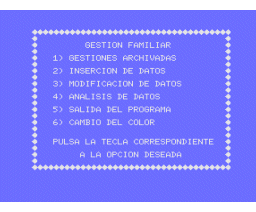 Gestion Familiar (1986, MSX, Inforpress)