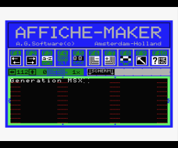 Affiche-Maker (1989, MSX2, A.G.Software)
