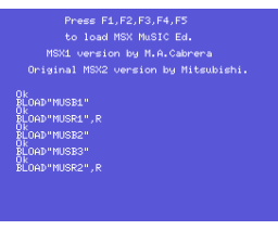 MSX MuSIC Editor (MSX, M. A. Cabrera)