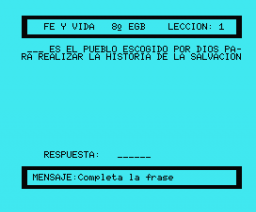 Fe y Vida 8º EGB (1985, MSX, Anaya Multimedia)