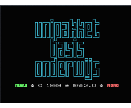 Unipakket Basis Onderwijs - Onderbouw 2 - Versie 2.0 (1989, MSX, MSW Master Software)