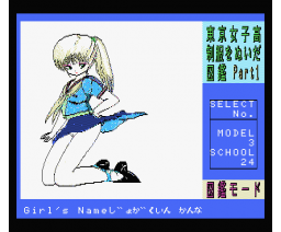 Tokyo Girls' High School Uniform Undressing Picture Book Part 1 (1988, MSX2, HARD, System House Oh!)