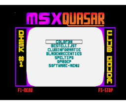 Quasar #01 (1991, MSX2, MSX Club Gouda)