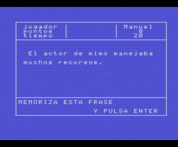 Ortografia-3: frases (1986, MSX, Mind Games España)