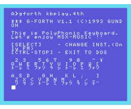 G-FORTH (1993, MSX, Akio Hiramatsu)