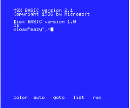 Mazy (2025, MSX2, Inufuto)