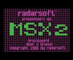 Kruiswoord (1986, MSX2, Radarsoft)