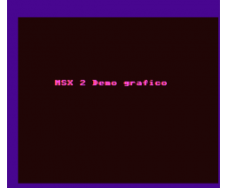 MSX 2 Demo Grafico (1987, MSX2, Emanuele Costa)