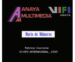 Noria de Números (1985, MSX, Anaya Multimedia)