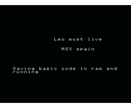 Leo must live (2024, MSX, MSX Spain)