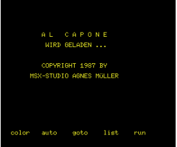 Al Capone (1987, MSX2, MSX-Studio Agnes Müller)