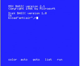 AntiAir (2025, MSX2, Inufuto)