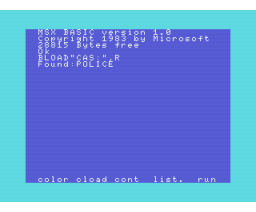 Police Dog (1984, MSX, Hudson Soft)