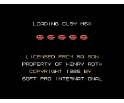 Cuby (1985, MSX, Henry Roth)