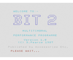 BIT 2 Multitimbral Performance Programme (1987, MSX, David Pearce)