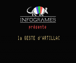 La Geste d'Artillac (1985, MSX, Infogrames)