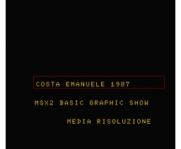 MSX2 BASIC Graphic Show (1987, MSX2, Emanuele Costa)