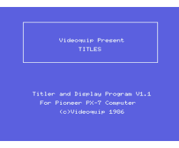 Videoquip Titles (1986, MSX, Videoquip)