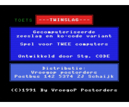 Twinslag (1991, MSX, Stichting CODE)
