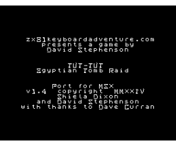 TuT-TuT Egyptian Tomb Raid (2024, MSX, David A Stephenson)