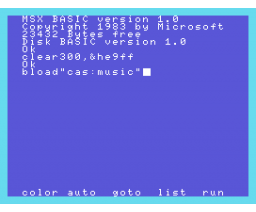 Background Music Routine (1983, MSX, ASCII Corporation)